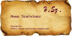 Huss Szalviusz névjegykártya